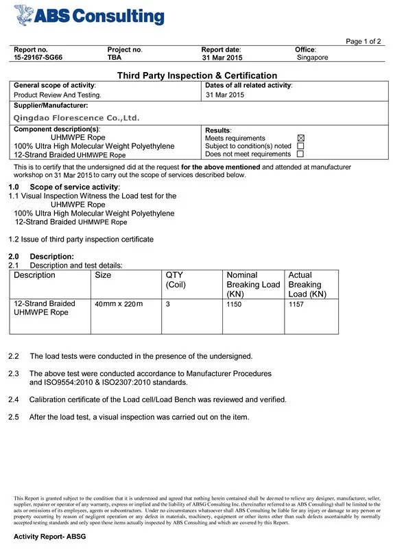 28mm 8 ストラム ポリプロピレン 単一繊維の浮動ロープ 9