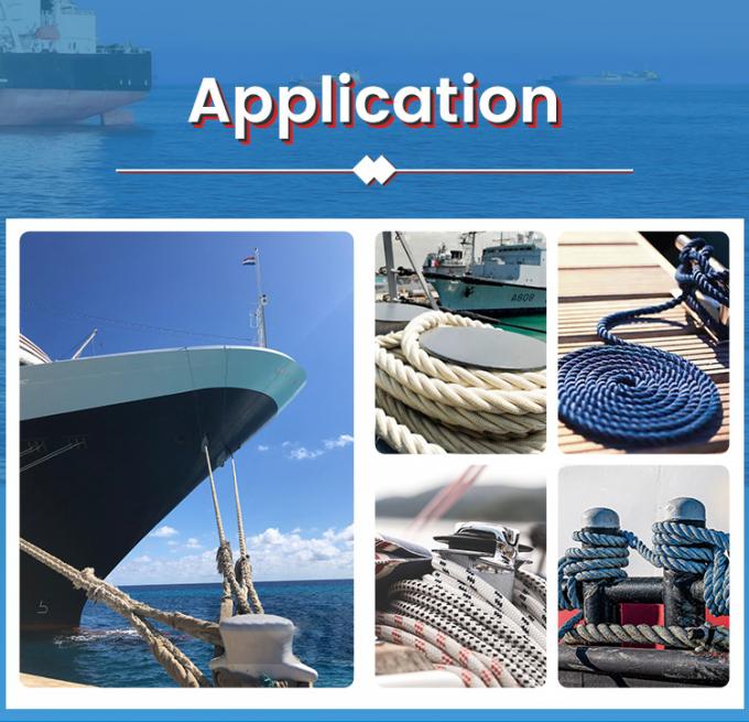 船舶の牽引とドッキングのためのダブルブレイクされたナイロンアンローリングロープ 6