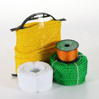卸売高強度3ストランド4ストランド海洋漁業パッキング青緑黒ツイストPE PPロープ
