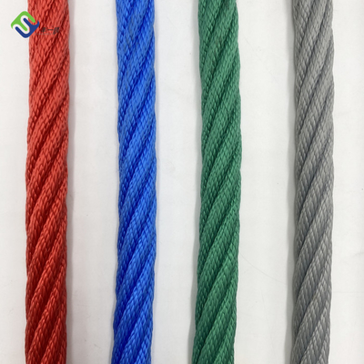 16mm 6ストランド PP 結合ロープ 登り網のための鋼鉄ワイヤーコア