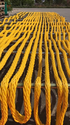 赤い色 24mmx220m 12 糸 UHMWPE HMPE 交接式船用固定ロープ