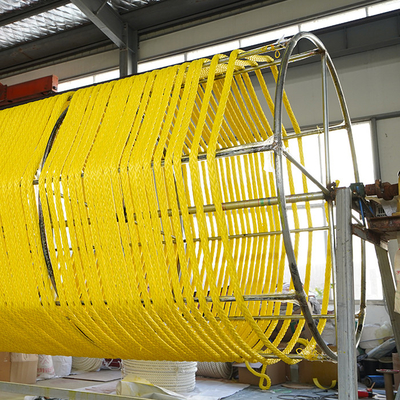 36mmx220m HMPEスペクトラ ローリングロープ 12 糸 UHMWPE トラックロープHMPE トラックロープ