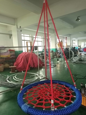 グレー グリーン ミックスド カラー 100cm 半径 12cm リング 遊び場 網 スイング 高負荷容量