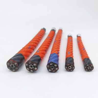 6 糸 18mmx500m PP PE 組み合わせワイヤコアロープ 漁船の牽引船