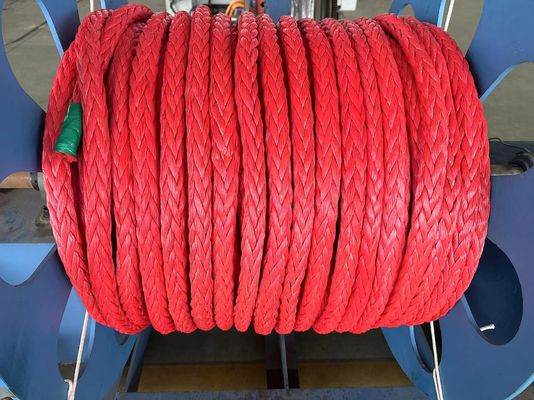 UHMWPE 12ストランドロープ、吸水性が無視できるほど低く、クリープが少なく、耐水性があり、海洋および産業用途向け