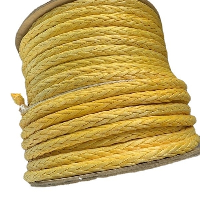 高強度 12 糸 編み込み UHMWPE 合成繊維ワイヤロープ 48mm 直径 海上船の牽引用 固定用 鋼のヒンジ袋