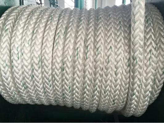 48mm 8-Strand Braided Nylon Mooring Rope with Shock Absorption and Abrasion Resistance for Custom Lengths