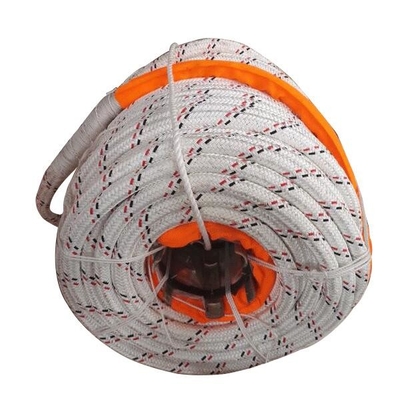 複合編みポリエステル 覆い 12 糸 UHMWPE ロープ 32mmx220m 海洋工学用