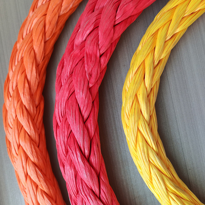 重荷 44mm 96mm 100% 12ストランド Uhmwpe 合成繊維 海上牽引水面ロープ