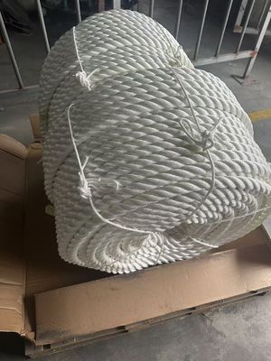 12mm ホワイト カラー 3 ストランド ポリエステルロープ マニュアルアンカーウィンチ