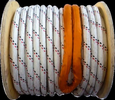 二重帯状のUHMWPEロープ 32mm 海上牽引ロープ