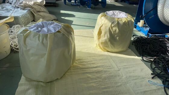 青い色 紫外線耐性 UHMWPE 12 糸 海上 固定ロープ 22mmx220m DNV 証明書