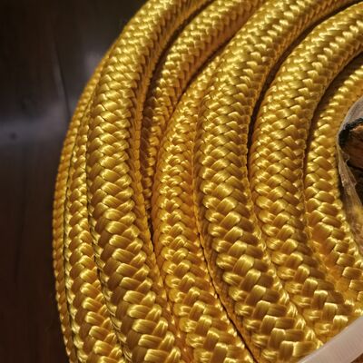 UHMWPE 12 スレッドロープコアとダブルブレイディングポリエステルカバー ボートアンカリングとアンカリングのための 4mm-60mmのカスタマイズされたサイズ