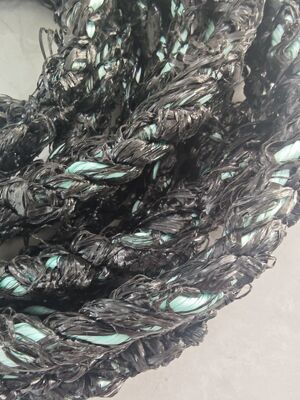 3本のポリプロピレン貝類飼育用ロープ 16mmx220m ブラック色 紫外線耐性 フローレッセンス製