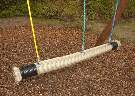 麻色の運動場は子供のための旋回橋150mmx2.5mポリエステル ロープを