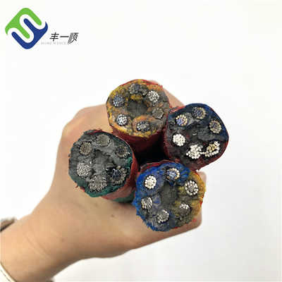上昇の網のための着色されたポリエステル16mm運動場の組合せロープ
