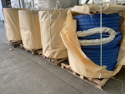 重荷 12 糸 帯状 UHMWPE 固定ロープ 28mm-96mm HMPE 牽引ロープ