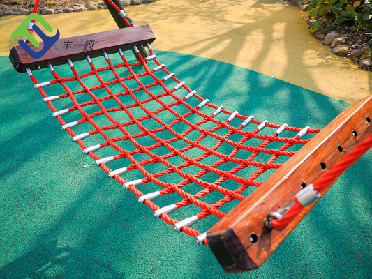 屋外の運動場によって補強されるロープのハンモックの木のハンモック150cm x 80cm