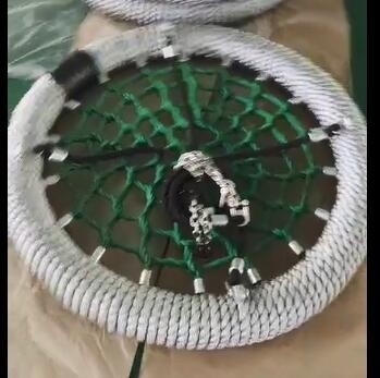 グレー グリーン ミックスド カラー 100cm 半径 12cm リング 遊び場 網 スイング 高負荷容量