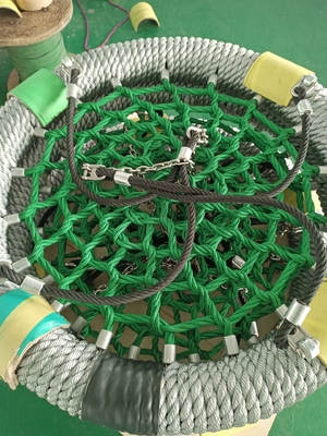 グレー グリーン ミックスド カラー 100cm 半径 12cm リング 遊び場 網 スイング 高負荷容量